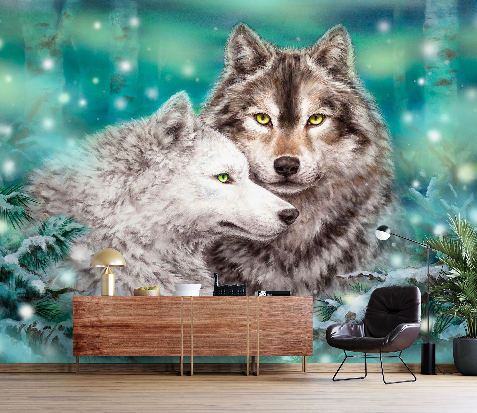 3D Animal Wolf 5457 Kayomi Harai Wall Mural Wall Murals