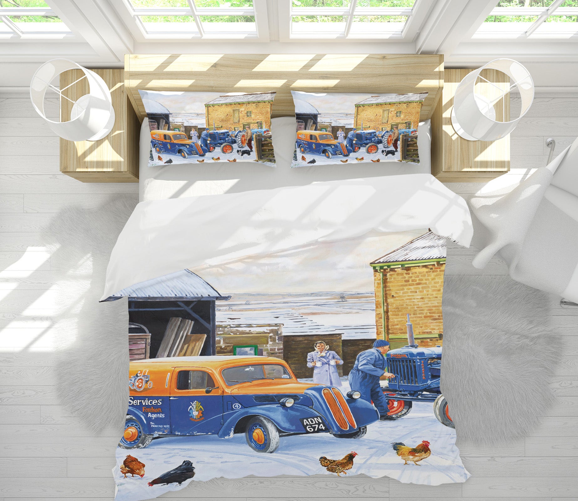 3D Snowfield Car 8905 Trevor Mitchell bedding Bed Pillowcases Quilt