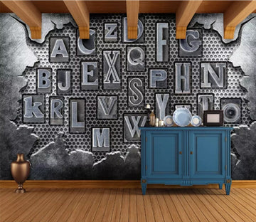 3D Alphabet Wall 2016 Wall Murals Wallpaper AJ Wallpaper 2 