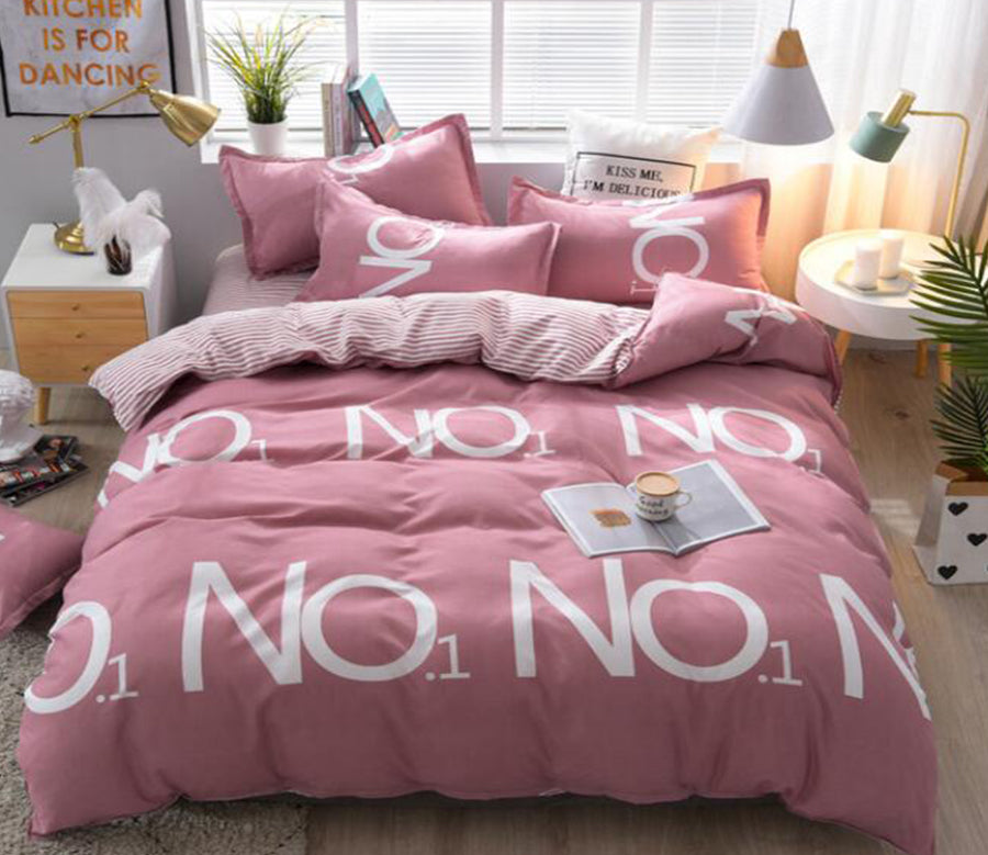 3D NO1 Pink Bottom 12009 Bed Pillowcases Quilt