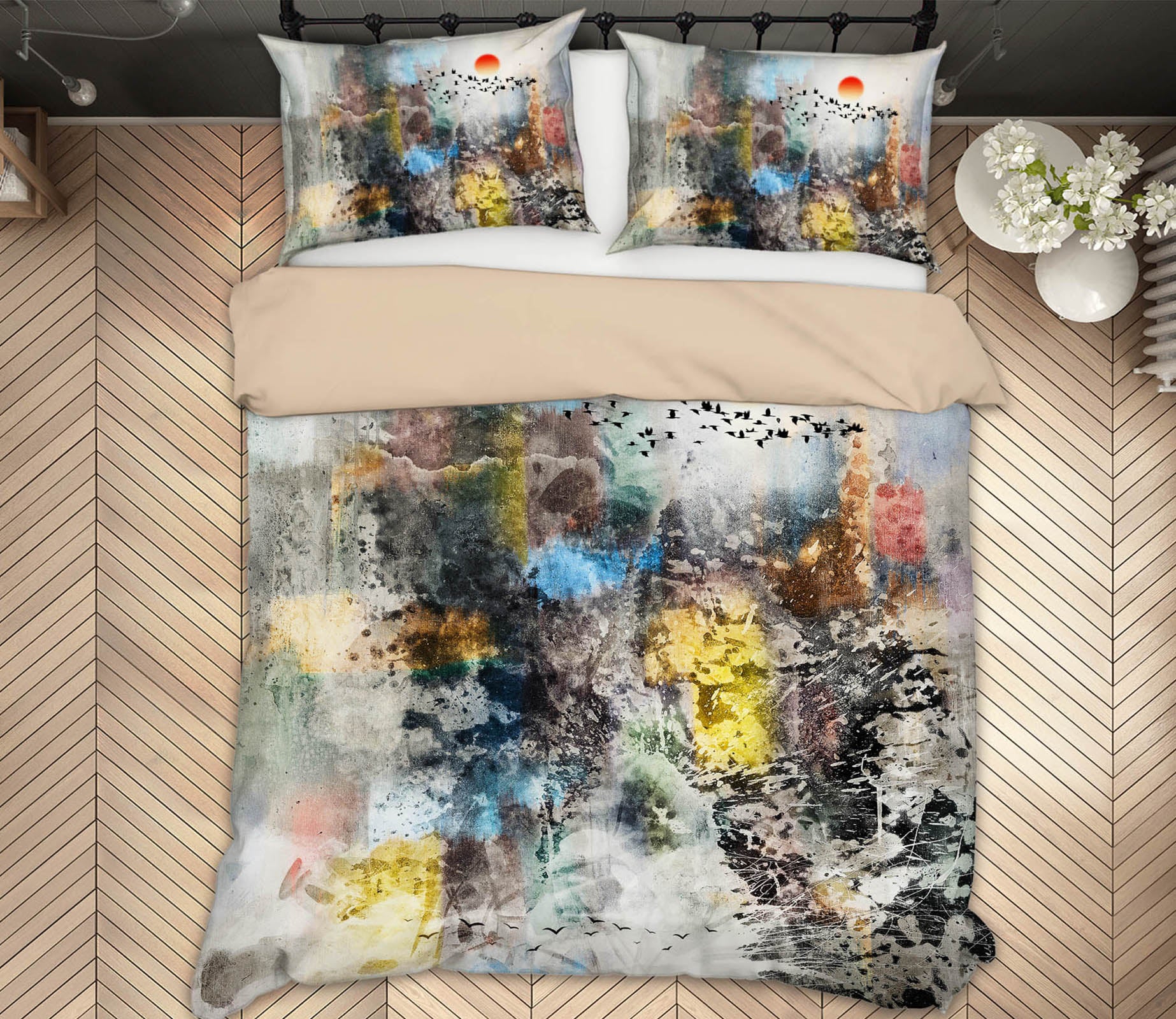 3D Stained Glass Fog 12125 Bed Pillowcases Quilt