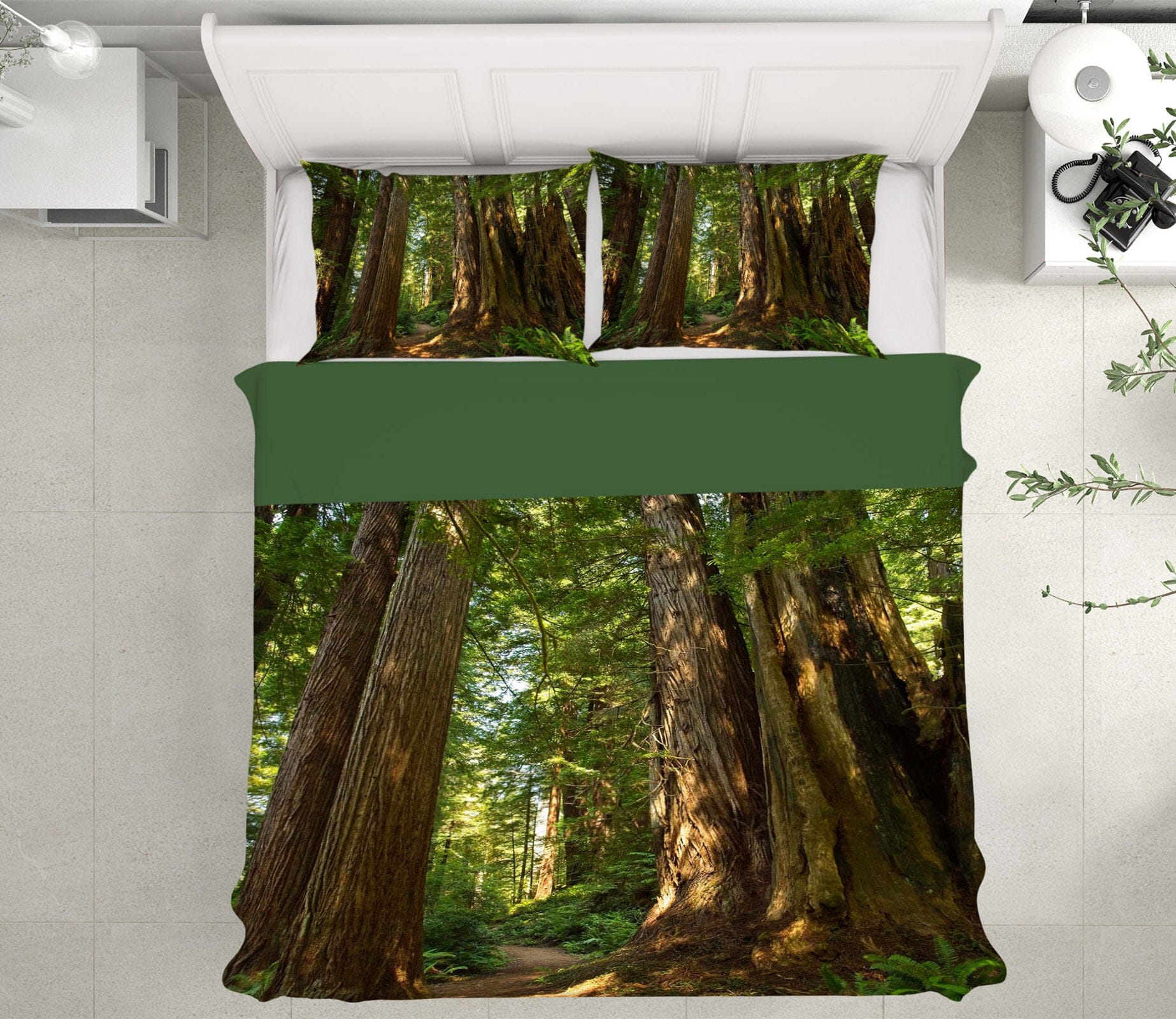 3D Redwood Pathway 2126 Kathy Barefield Bedding Bed Pillowcases Quilt Quiet Covers AJ Creativity Home 