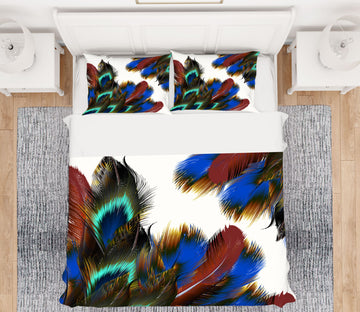 3D Feather 14214 Bed Pillowcases Quilt