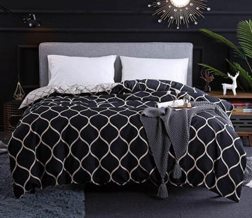 3D Black Diamond 5077 Bed Pillowcases Quilt
