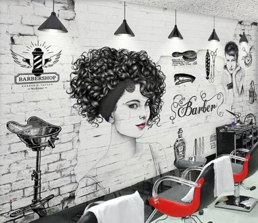 3D Curly Girl 1560 Wall Murals Wallpaper AJ Wallpaper 2 