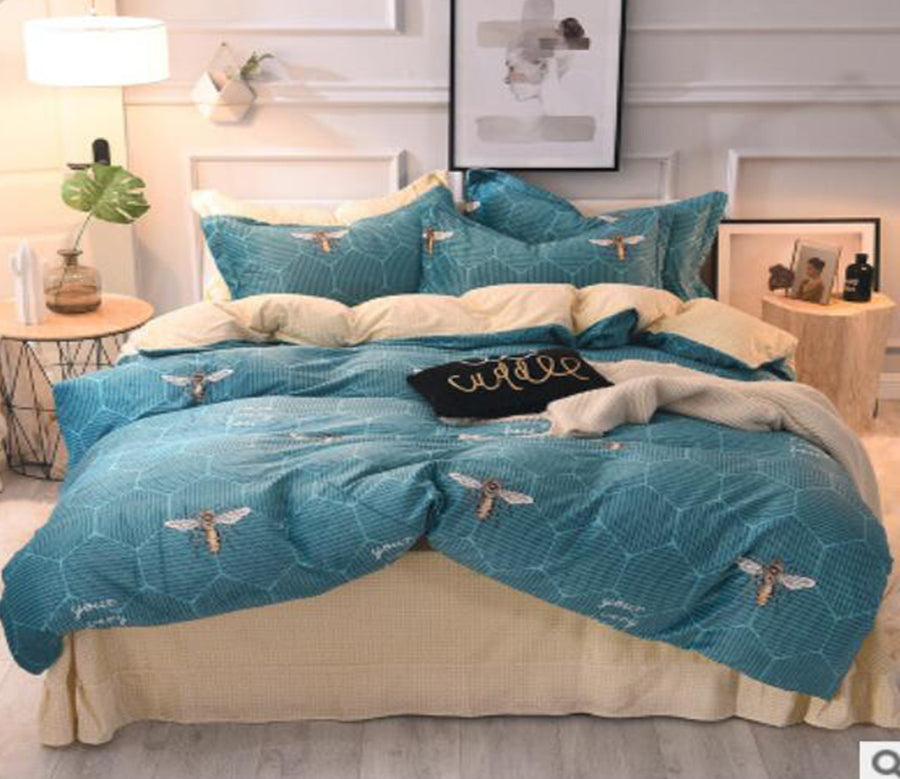 3D Blue Dragonfly 20124 Bed Pillowcases Quilt