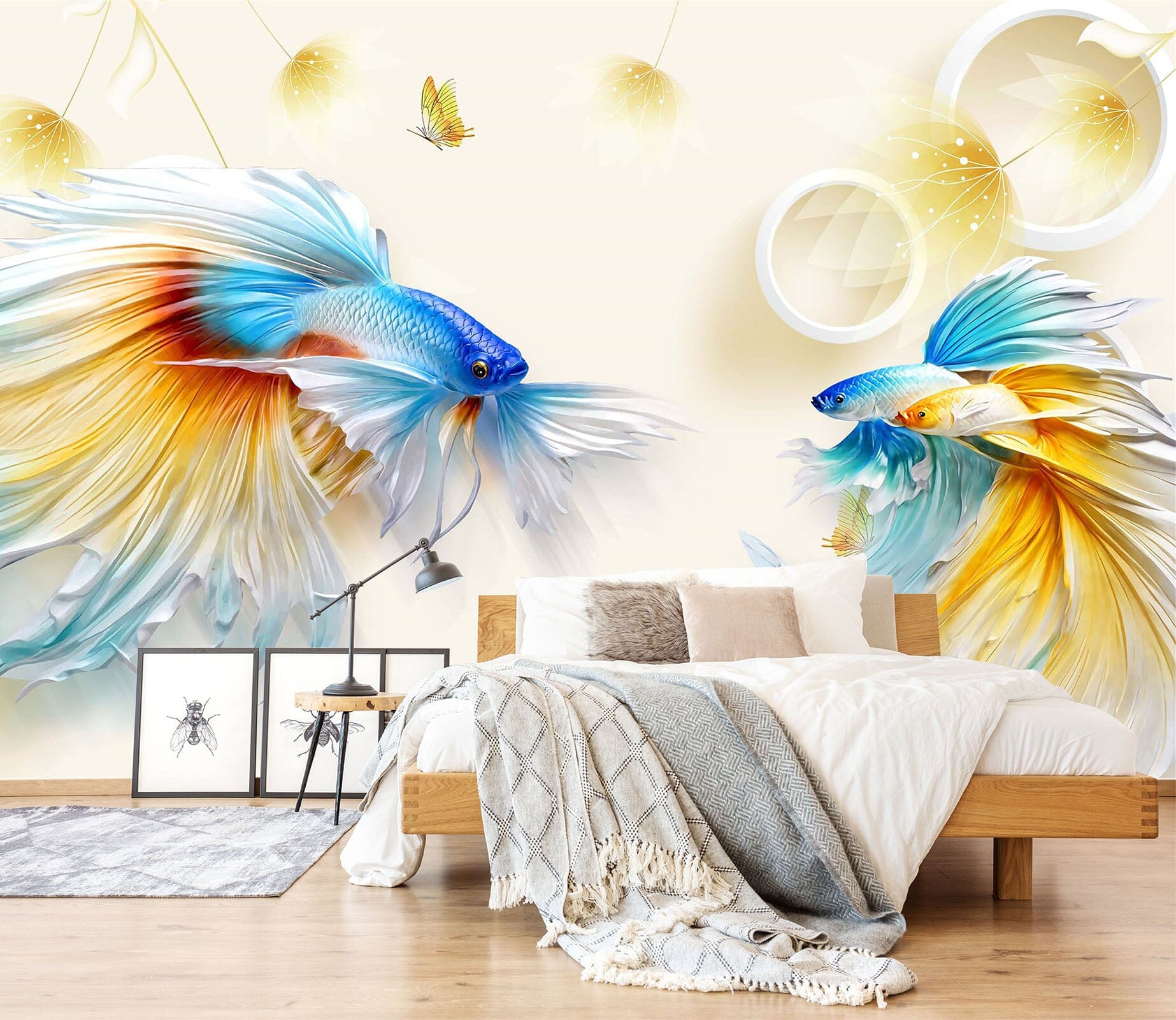 3D Color Goldfish 2074 Wall Murals Wallpaper AJ Wallpaper 2 