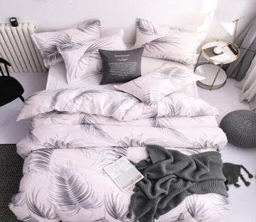 3D Dark Gray White 5161 Bed Pillowcases Quilt
