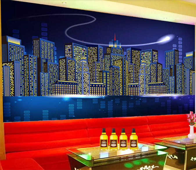 3D Night City 1530 Wall Murals Wallpaper AJ Wallpaper 2 