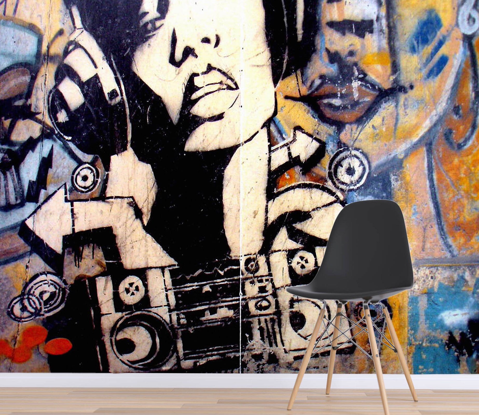 3D Graffiti Sound 111 Wall Murals Wallpaper AJ Wallpaper 2 