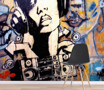 3D Graffiti Sound 111 Wall Murals Wallpaper AJ Wallpaper 2 