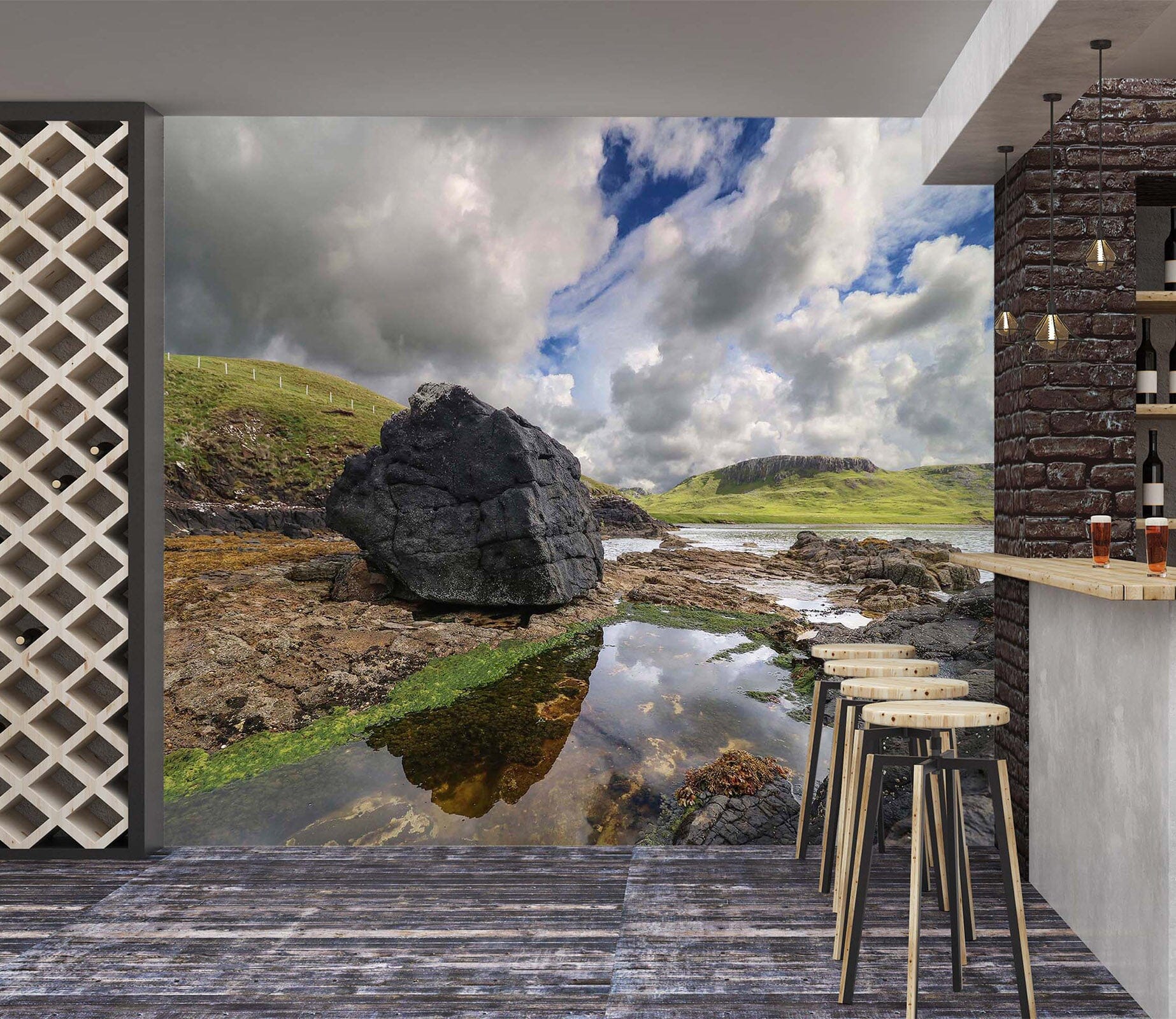 3D Stream Stones 111 Jerry LoFaro Wall Mural Wall Murals Wallpaper AJ Wallpaper 2 