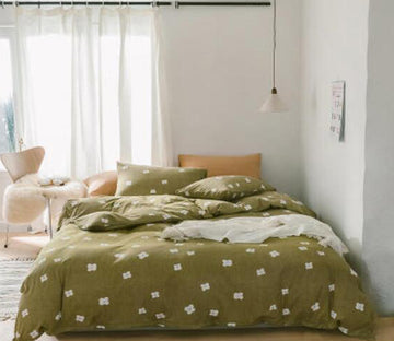 3D White Pattern 17152 Bed Pillowcases Quilt