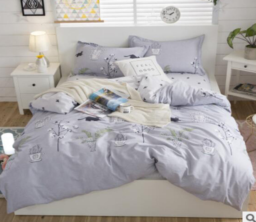 3D Gray Branches 18144 Bed Pillowcases Quilt