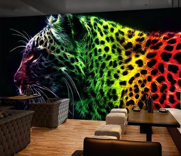 3D Color Leopard 355 Wall Murals