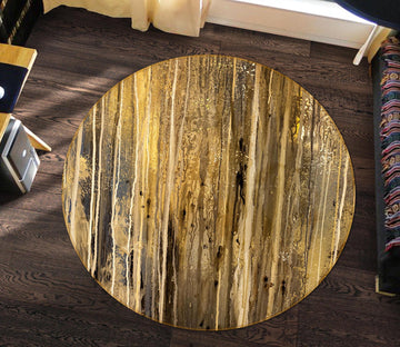 3D Wood Grain 71242 Round Non Slip Rug Mat