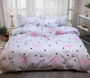 3D Pink Bottom Love 5198 Bed Pillowcases Quilt