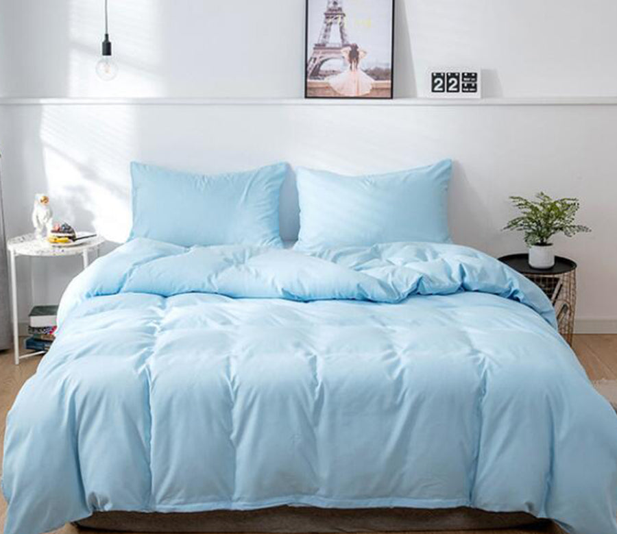 3D Sky Blue 8154 Bed Pillowcases Quilt