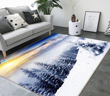3D Snowfield Tree 66086 Non Slip Rug Mat