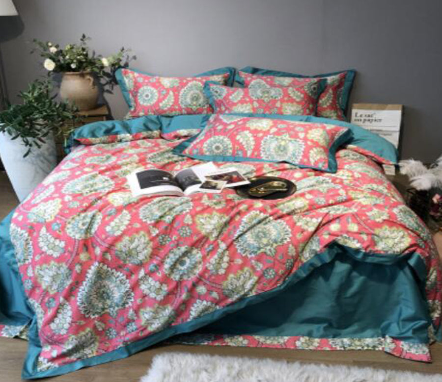 3D Red Green Pattern 40040 Bed Pillowcases Quilt