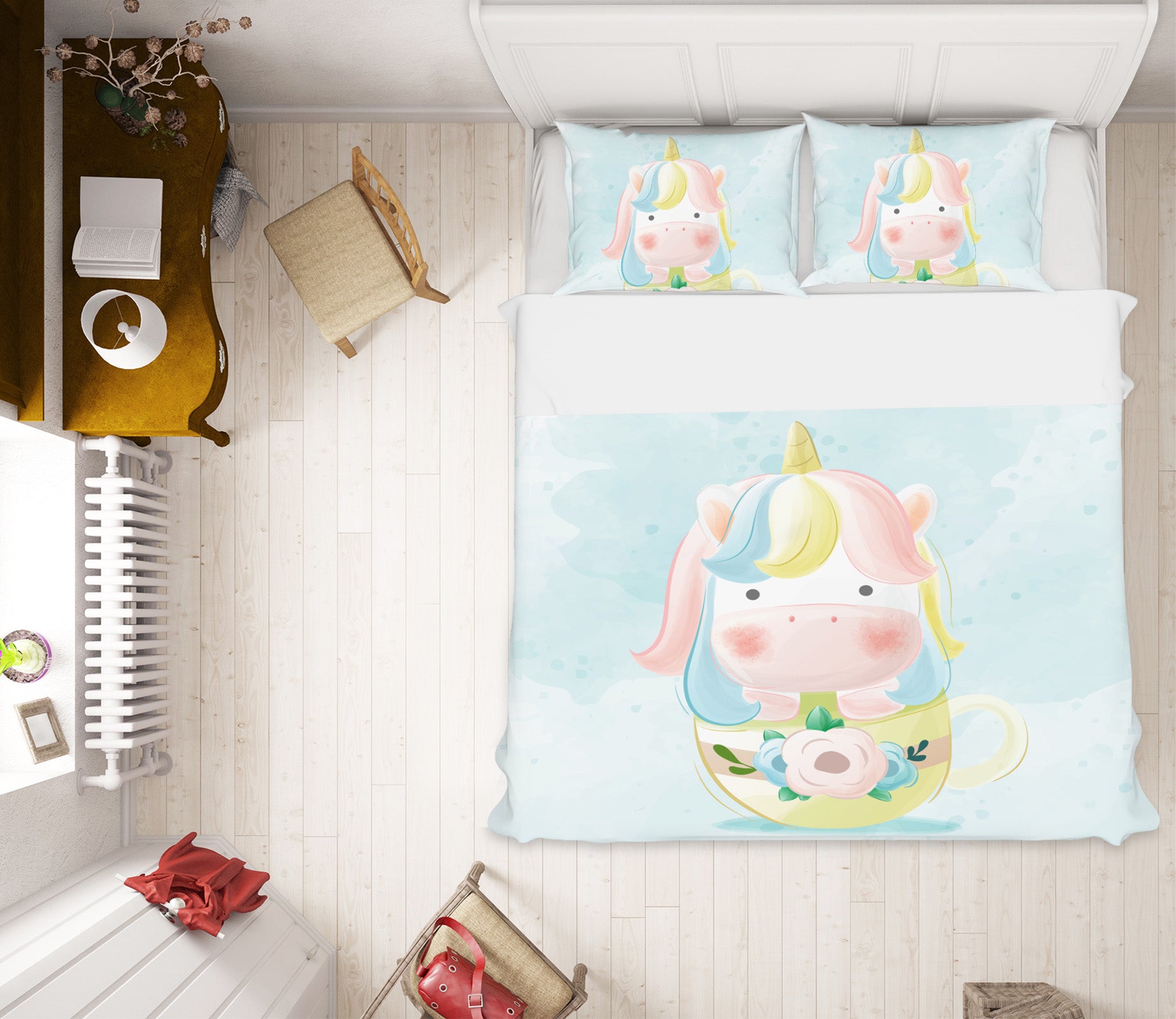 3D Cow Cup 63202 Bed Pillowcases Quilt