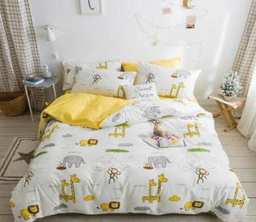 3D Yellow Little Animals 15020 Bed Pillowcases Quilt