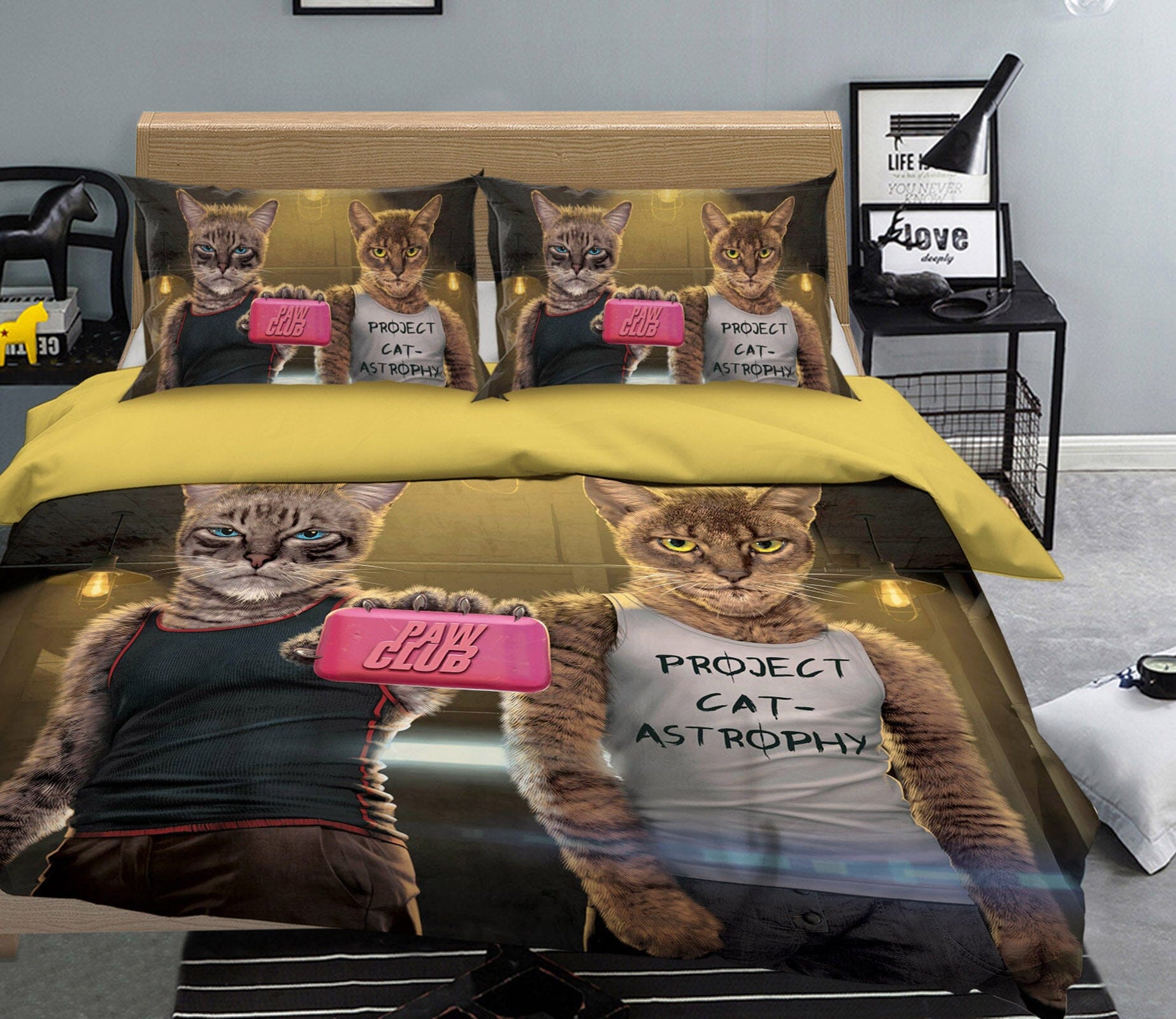 3D Paw Club 065 Bed Pillowcases Quilt Exclusive Designer Vincent Quiet Covers AJ Creativity Home 