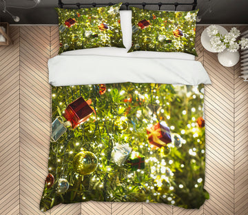 3D String Lights Gift Pendant 51007 Christmas Quilt Duvet Cover Xmas Bed Pillowcases