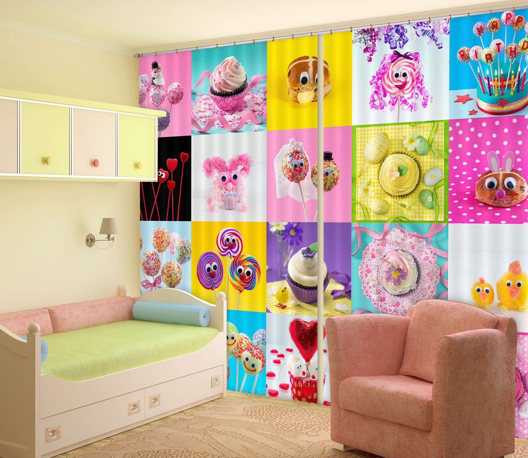 3D Delicious Food 228 Assaf Frank Curtain Curtains Drapes Curtains AJ Creativity Home 