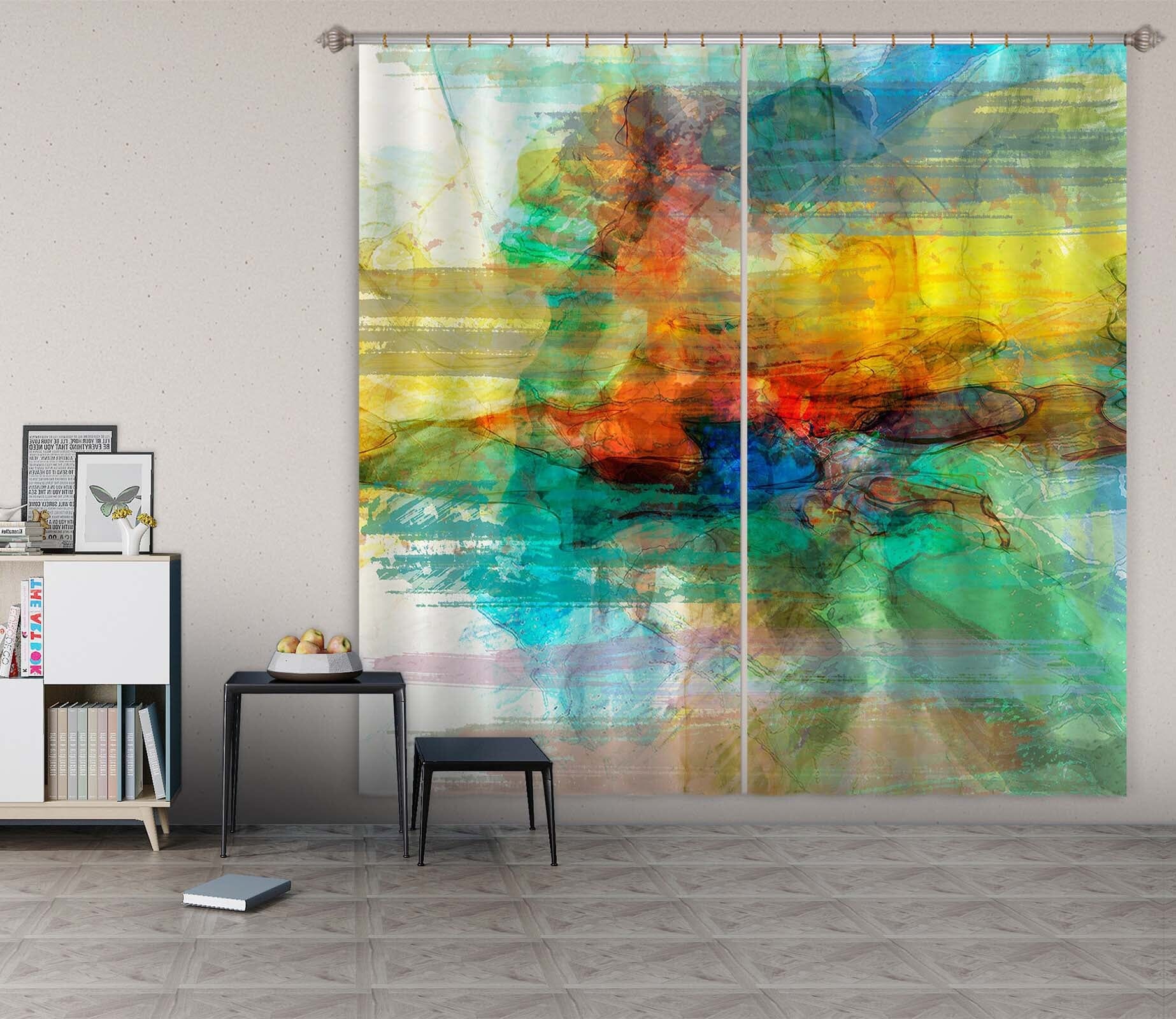 3D Color Collision 234 Michael Tienhaara Curtain Curtains Drapes Curtains AJ Creativity Home 