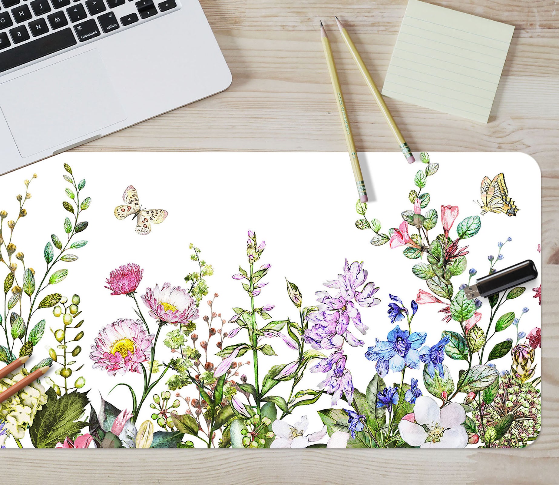 3D Flower Bush 17156 Desk Mat