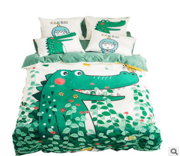 3D Cartoon Crocodile Garden 50098 Bed Pillowcases Quilt