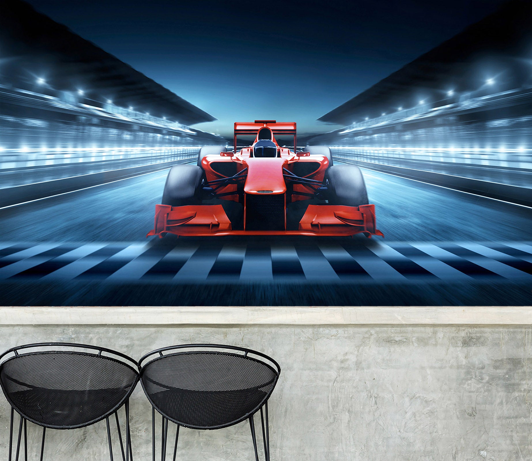 3D Race Track 371 Vehicle Wall Murals