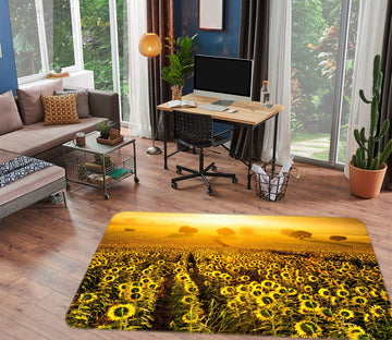 3D Sunflower Bush 76294 Non Slip Rug Mat