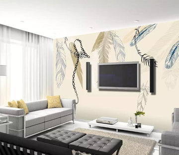 3D Painted Feather 2018 Wall Murals Wallpaper AJ Wallpaper 2 