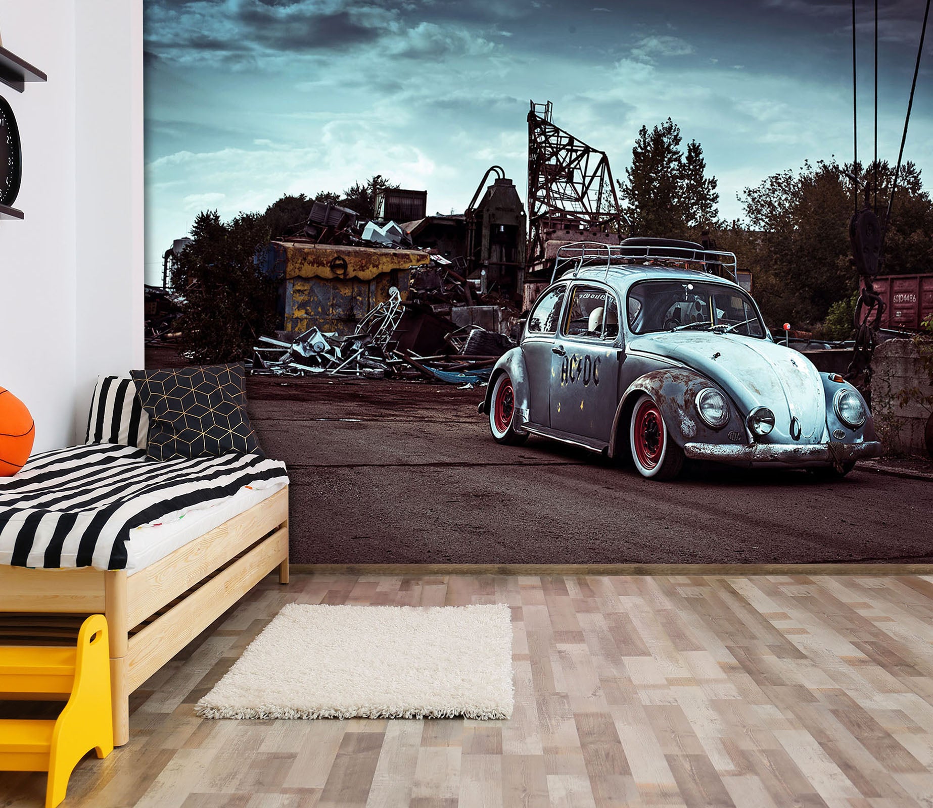 3D Dilapidated Car 147 Vehicle Wall Murals