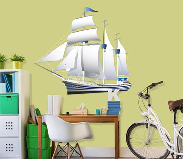 3D White Sailboat 0031 Vehicles Wallpaper AJ Wallpaper 