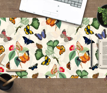 3D Ginkgo Leaf Butterfly 120179 Uta Naumann Desk Mat