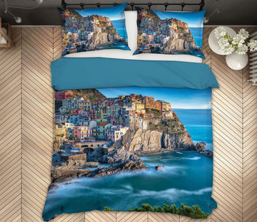 3D Seaside City 2104 Marco Carmassi Bedding Bed Pillowcases Quilt Quiet Covers AJ Creativity Home 