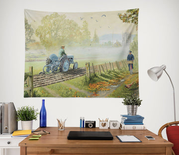 3D Field Hoeing 11253 Trevor Mitchell Tapestry Hanging Cloth Hang