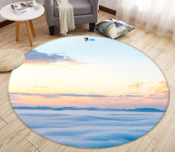 3D Sea Surface 81144 Round Non Slip Rug Mat