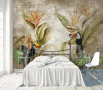 3D Flower Bird 1431 Wall Murals Wallpaper AJ Wallpaper 2 