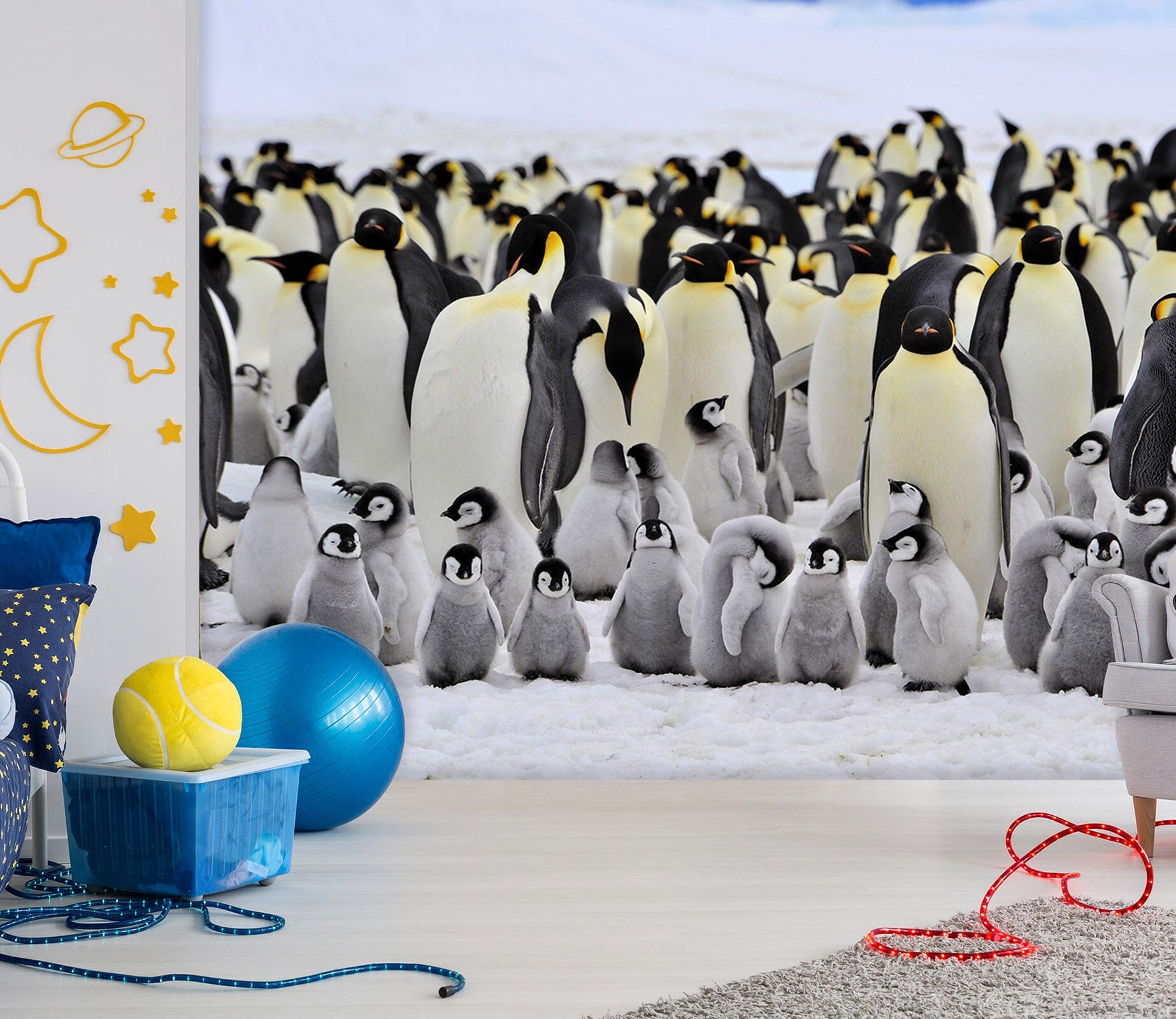 3D Penguin Flock 181 Wall Murals Wallpaper AJ Wallpaper 2 