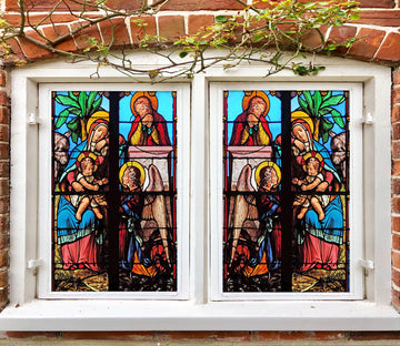 3D Angel Wings Baby 208 Window Film Print Sticker Cling Stained Glass UV Block