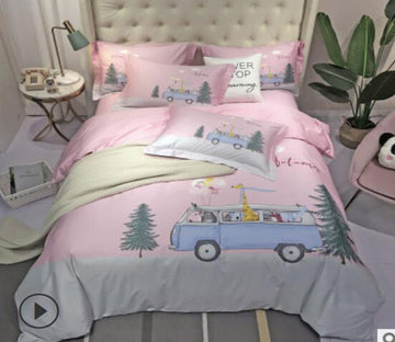 3D Animal Car 20154 Bed Pillowcases Quilt
