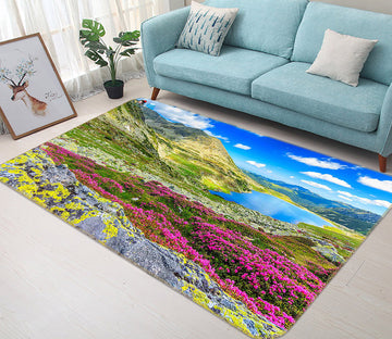 3D Flower Meadow 66114 Non Slip Rug Mat