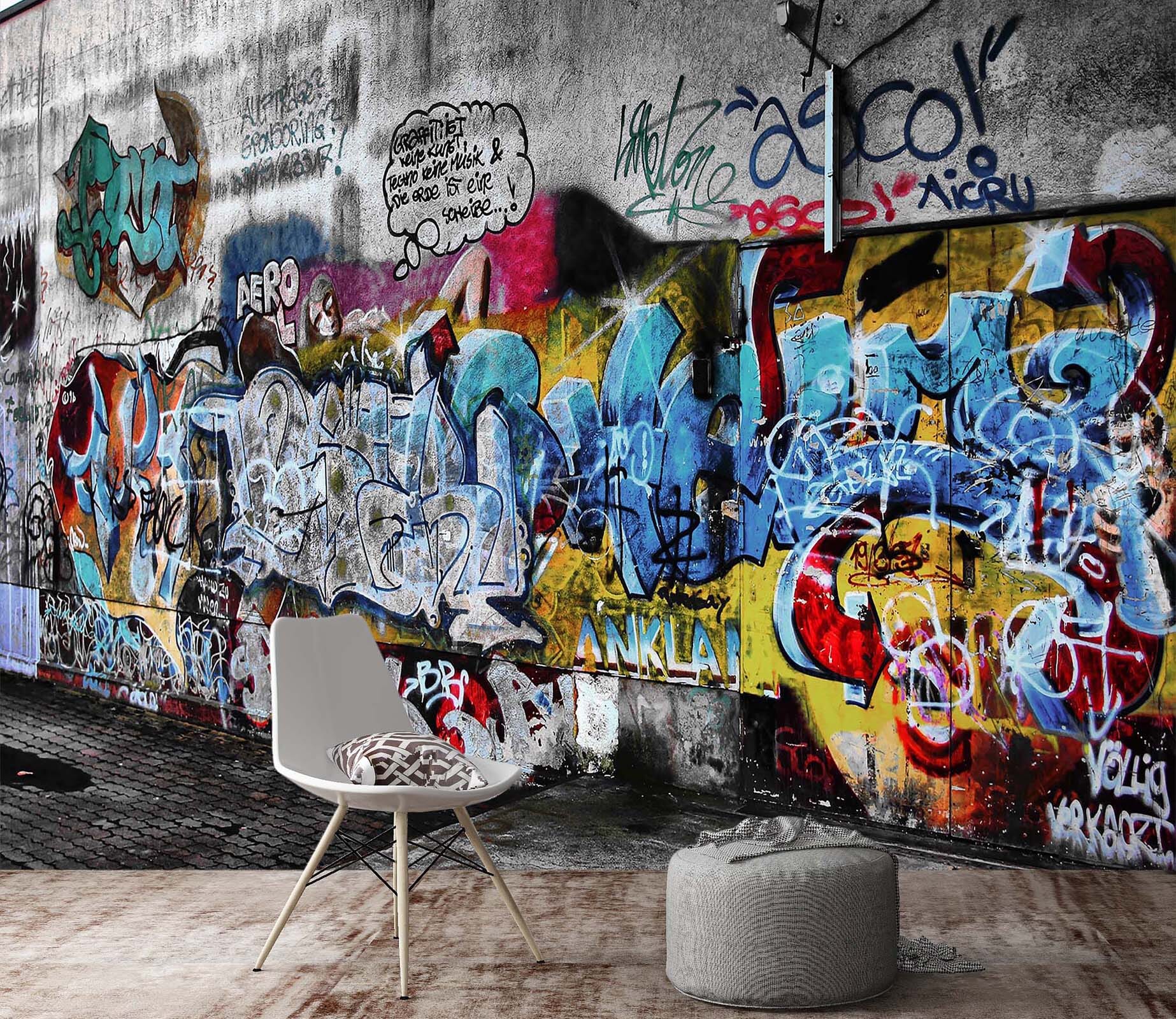 3D Street Graffiti 031 Wall Murals Wallpaper AJ Wallpaper 2 