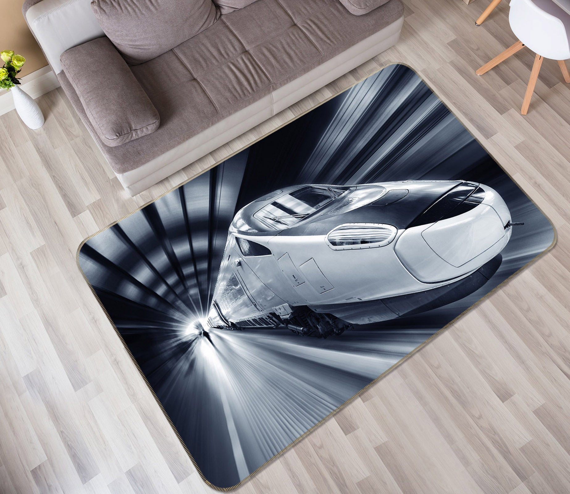 3D High-Speed Rail 38237 Vehicle Non Slip Rug Mat