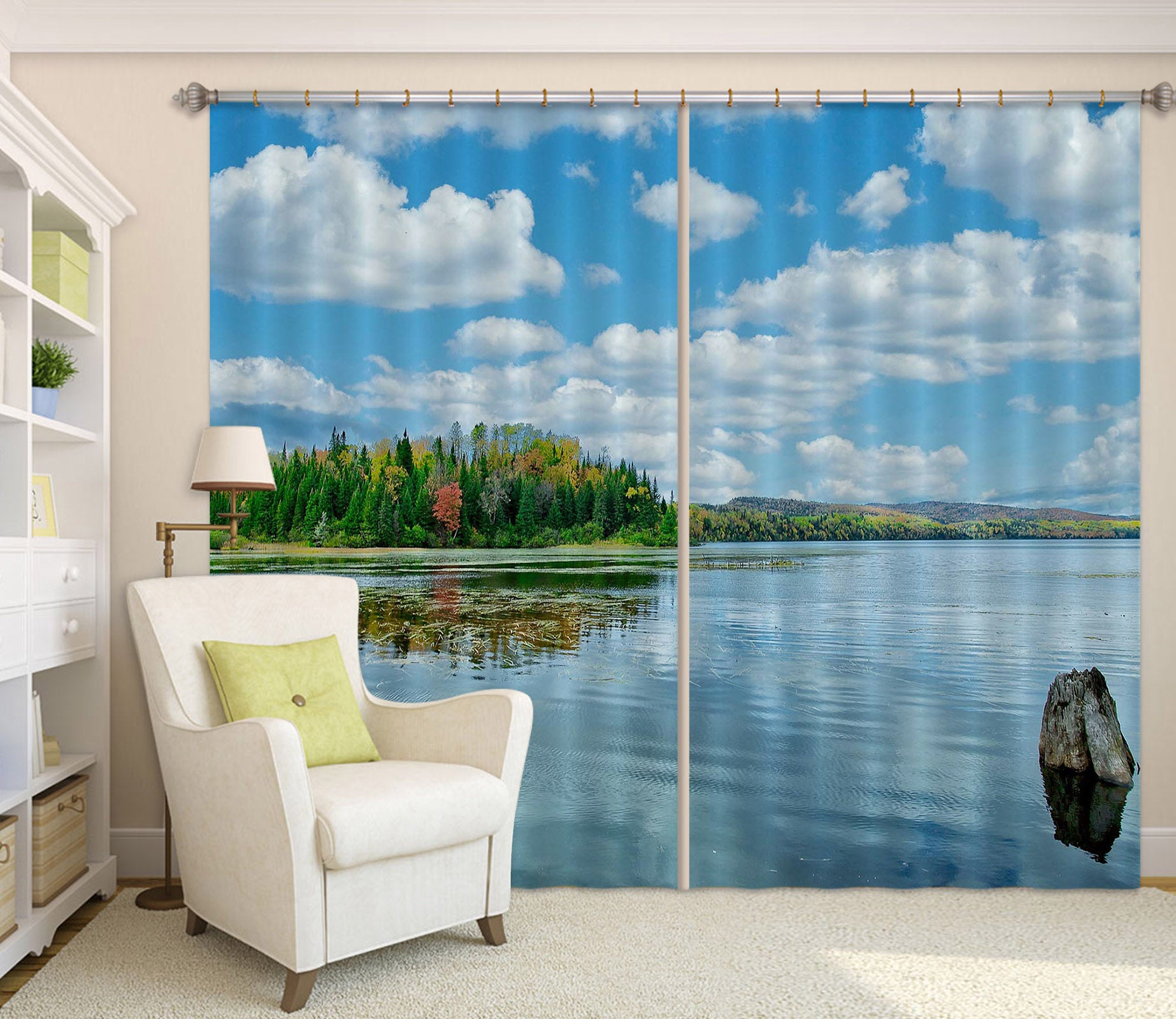 3D Lake 61227 Kathy Barefield Curtain Curtains Drapes