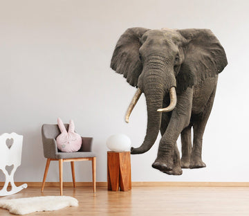 3D Elephant Lifting Lleg 176 Animals Wall Stickers Wallpaper AJ Wallpaper 